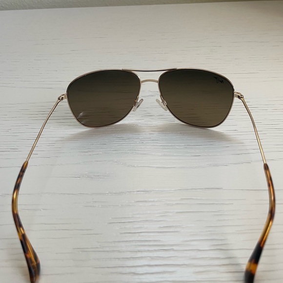 Maui Jim 'Cliff House' Polarized Aviators - Gold & Bronze Chic - Picture 2 of 3